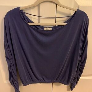 Purple Cropped Long Sleeve